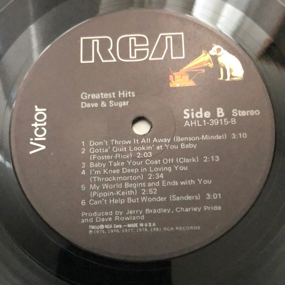 Dave & Sugar Greatest Hits Vinyl Lp '81 - Picture 2 of 10
